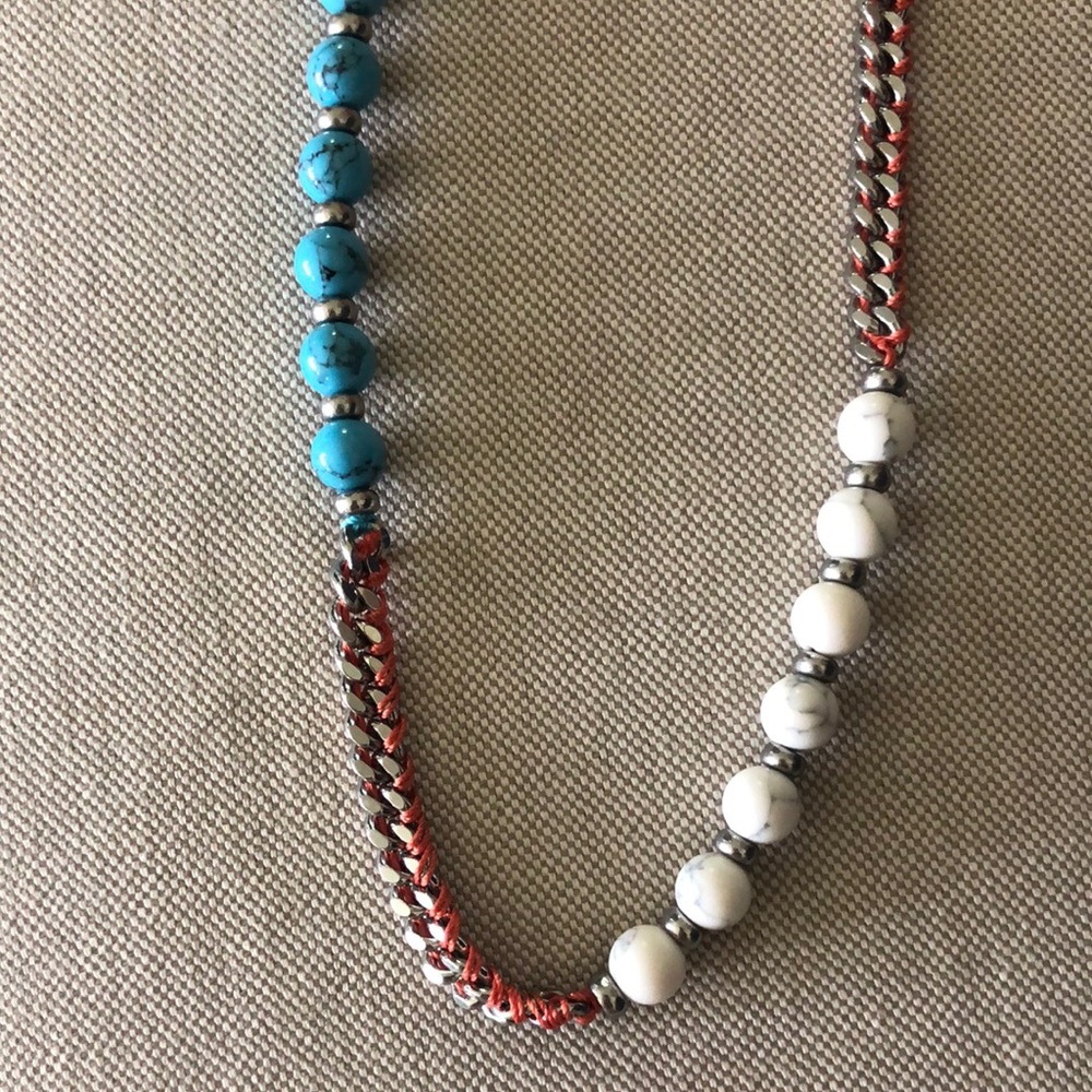 Chloe & Isabel faux turquoise and coral necklace